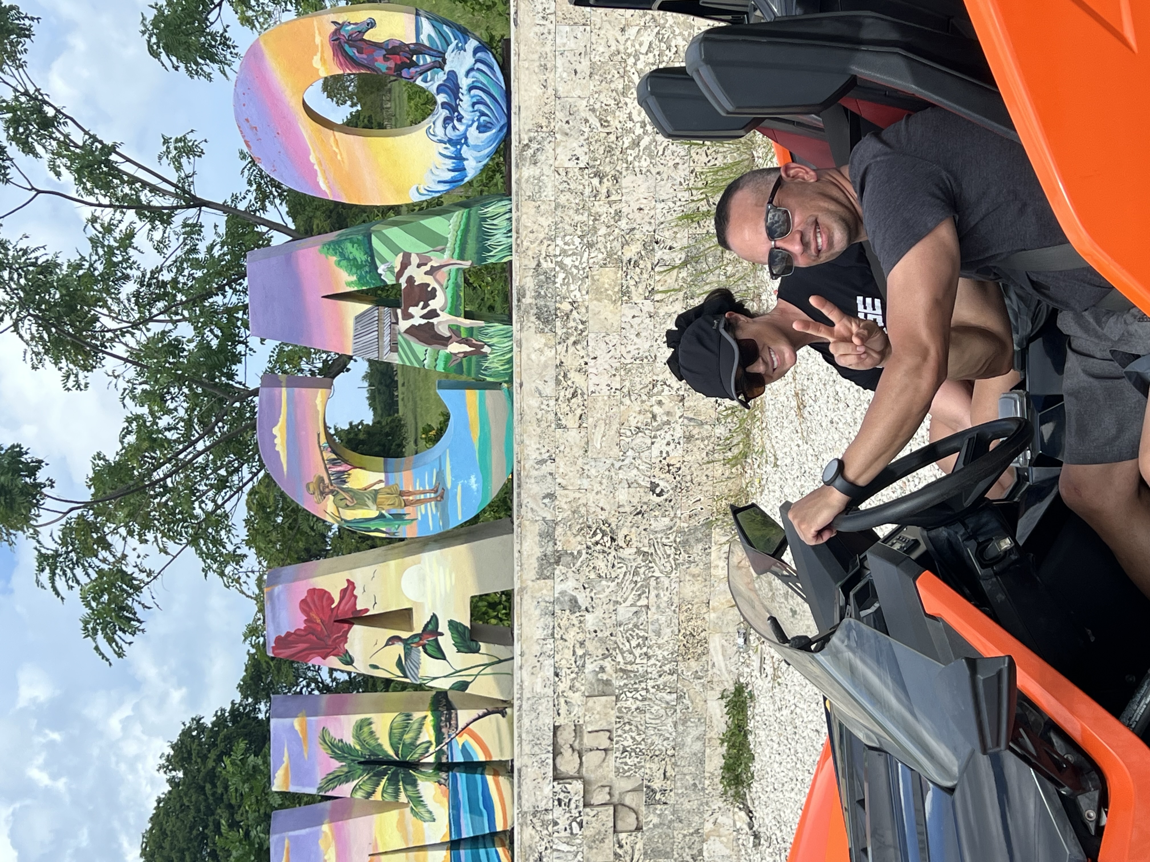 Punta Cana Slingshot Tour driving through Nisibon back roads near Macao Beach sing picture